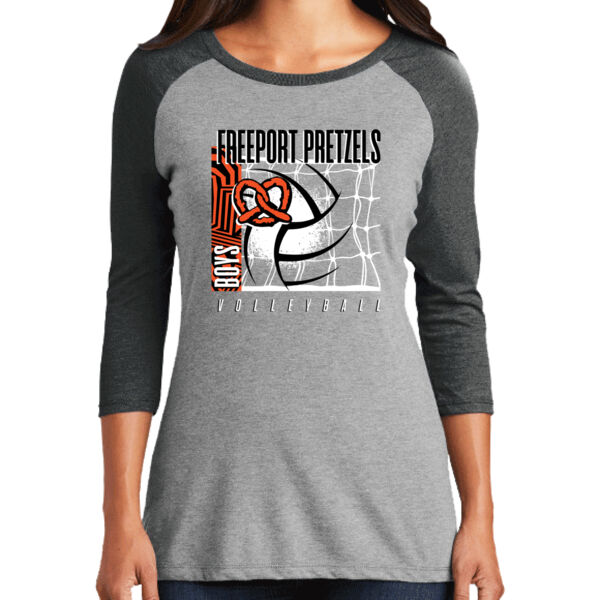 Freeport Boys VB 2026 Logo 1 - Women's Perfect Tri ® 3/4 Sleeve Raglan Thumbnail