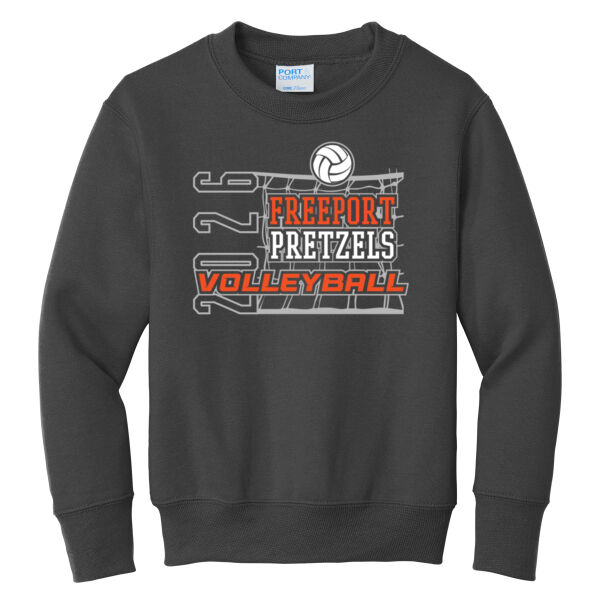Freeport Boys VB 2026 Logo 2 - Youth Core Fleece Crewneck Sweatshirt Thumbnail