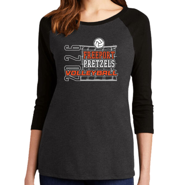 Freeport Boys VB 2026 Logo 2 - Women's Perfect Tri ® 3/4 Sleeve Raglan Thumbnail