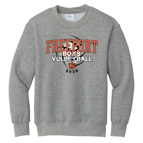 Freeport Boys VB 2026 Logo 3 - Youth Core Fleece Crewneck Sweatshirt Thumbnail