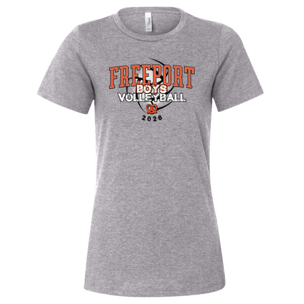 Freeport Boys VB 2026 Logo 3 - Women’s Relaxed Fit Heather CVC Tee Thumbnail
