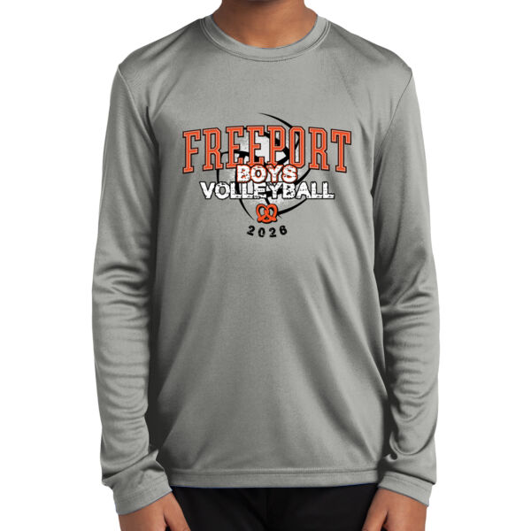 Freeport Boys VB 2026 Logo 3 - Youth Long Sleeve PosiCharge ® Competitor Tee Thumbnail